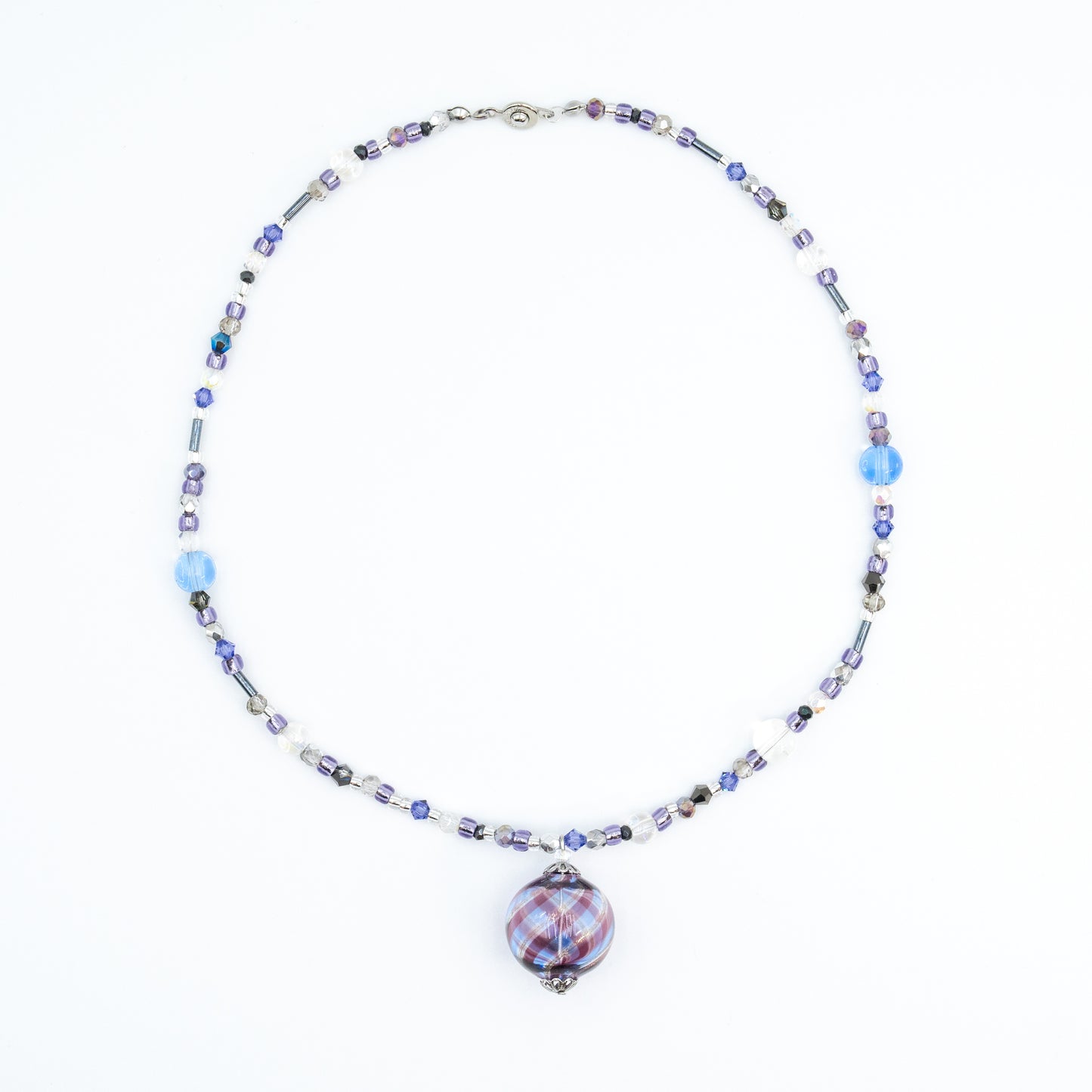 Blown *ੈ‧₊ Murano Amethyst/Blue Glass Blown Necklace