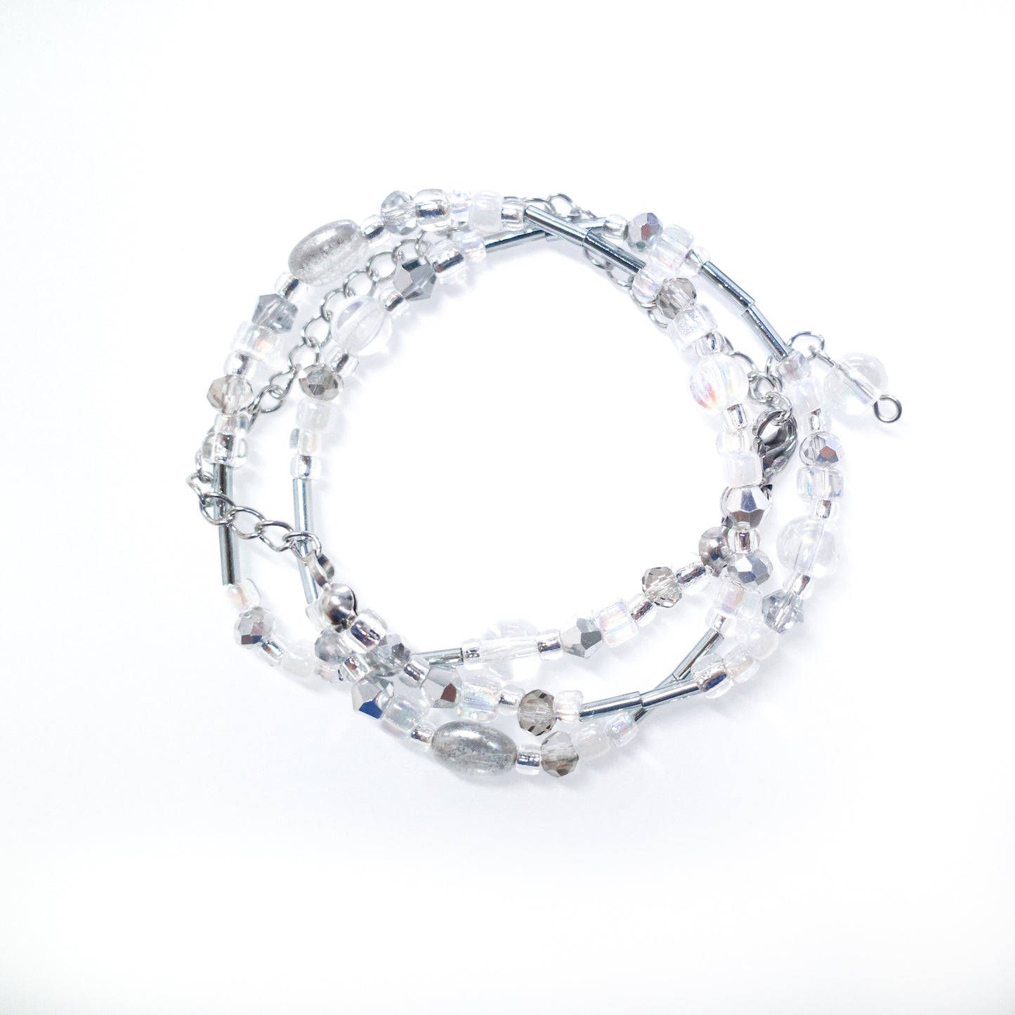Two Way Necklace Bracelet 𐙚˚ ༘❀⋆ Murano Silver
